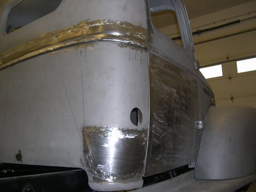 Metal damage in cab and doors is now repaired.