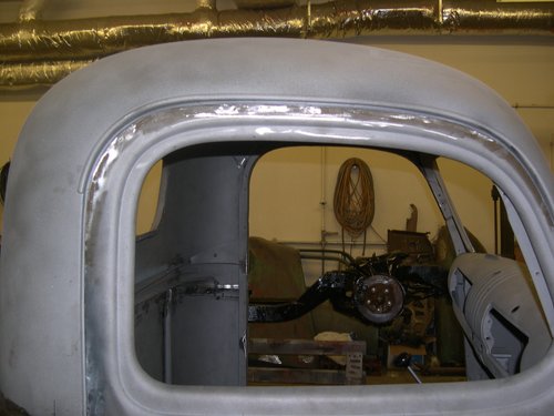 Getting the door gaps right with the drip rails.