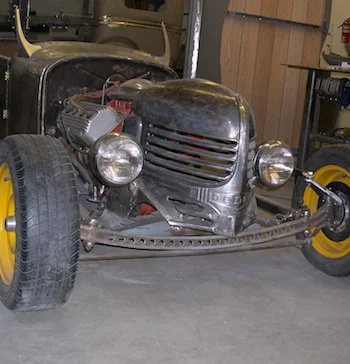Hot rod project in the shop