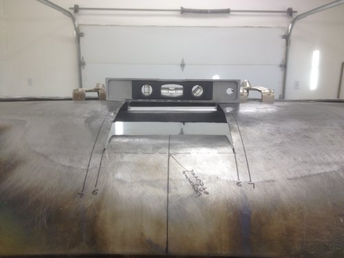 Hammer & dolly work brings rear of roof into alignment