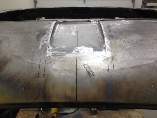 Lower scoop section in place